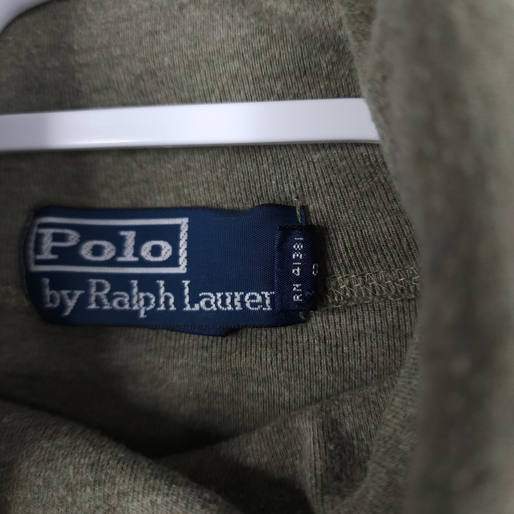 Polo Ralph Lauren Mens Large Olive Green Long Sleeve Turtleneck Pullover Sweater - Picture 4 of 11